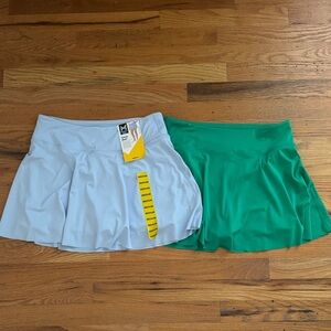Women’s Skater Mini Skirt - Light Blue and Green